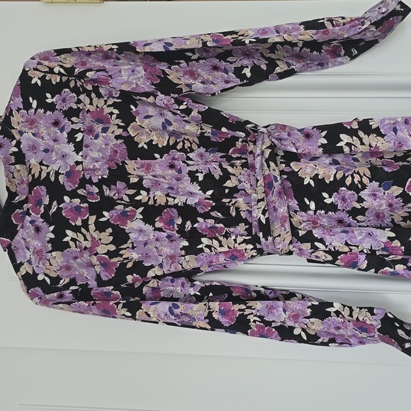 Sezane Dress Floral Purple Size 10 NWT - Picture 11 of 13